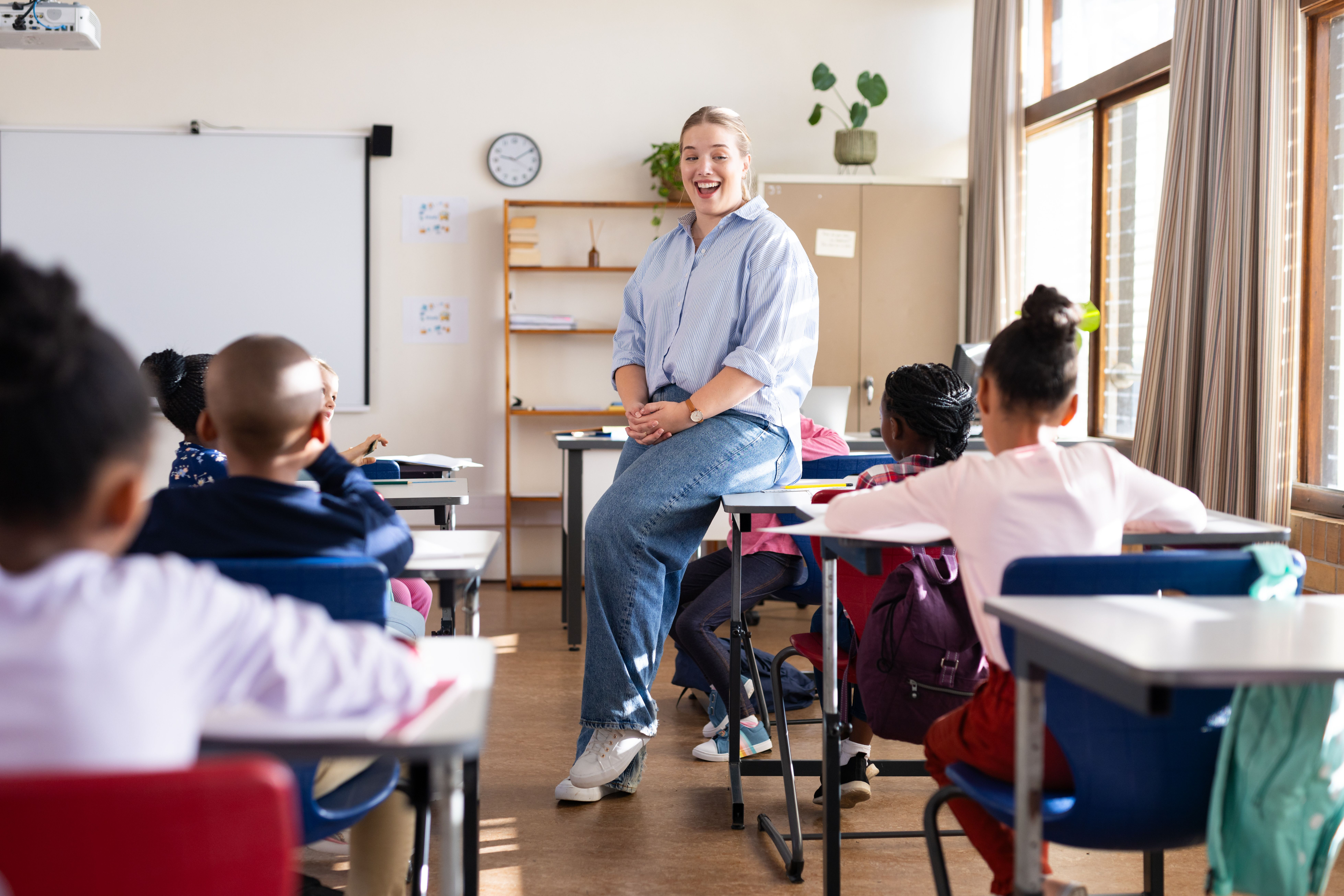 Docent in de klas